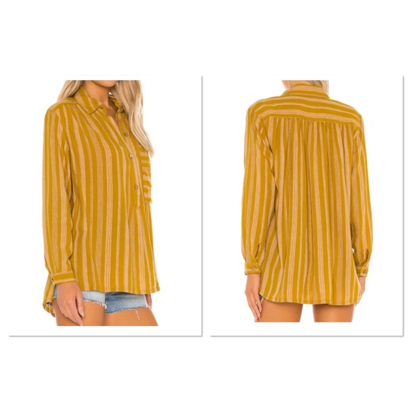 We The Free Tops - Free People We The Free Summer Breeze
Stripe Button Down Sz S Linen/Viscose